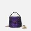 MKF Collection Luxe Halloween Croc-Embossed Mini Satchel Bag with Gold Chain Strap, Vegan Leather by Mia K - 2 of 4