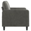 vidaXL 2-Seater Sofa in Dark Gray Velvet Finish, 100% Polyester Covering, Compact Size, Ideal for Reading, TV Watching or Relaxing - 4 of 4