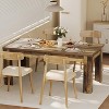 coucheta 63" Dining Table for 4-6 People, Wood Farmhouse Rectangular Dinner Table, for Dining Room, Kitchen, Living Room, Apartment, Small Space - 2 of 4