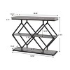 3-Tier Entryway Table, Industrial Console Sofa Table with Storage, Accent Tables with Open Shelves, Diamond-Shaped Metal Frame, Foyer Tables - 2 of 4