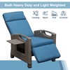 DOMETOUR Outdoor Recliner Chair, Patio Wicker Recliner with Flip Table, Adjustable Angle, 6.8'' Cushions, Lounge Chair, Navy Blue - 2 of 4