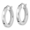 Black Bow Jewelry 3mm x 21mm (13/16 Inch) Polished 14k White Gold Square Tube Hoops - 2 of 4