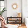 3-Tier Sturdy Shoe Rack Bench with Metal Mesh Shelves, Freestanding Entryway Organizer for Shoes & Storage, 11.8x39.4x17.7 Inches - 2 of 4