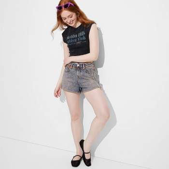 Women's High-Rise Rolled Cuff Jean Shorts - Wild Fable™