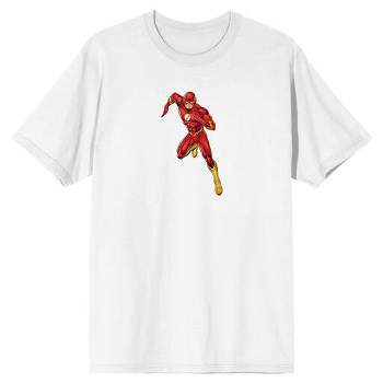 The Flash Superhero Power Pose Men's White Graphic Tee