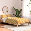 Deny Designs 3pc Full/Queen Schatzi Brown Alice Check Yellow Comforter and Pillow Sham Set Yellow: Abstract Design, Machine Washable - 2 of 4