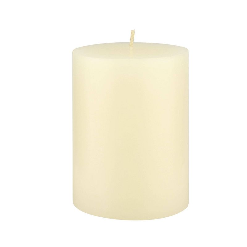 6pk Unscented Flat top Smooth Pillar Candles Ivory - Stonebriar Collection, 3 of 8