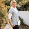 Anna-Kaci Women's Cable Knit Sweater Vest V-Neck Sleeveless Pullover Top - 4 of 4