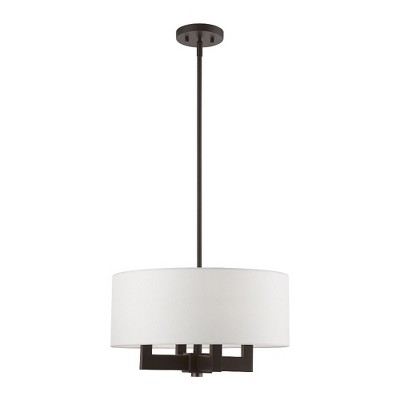 Livex Lighting Cresthaven 4 - Light Chandelier in  Bronze/Antique Brass