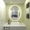 Apmir Super Bright Back LED Lighted Anti-Fog Round/Oval Wall Mirror with Tempered Glass & 3-Year Warranty - 2 of 4