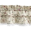 Ellis Curtain Cherries Ruffled 1.5" Rod Pocket Window Curtain Tiers Natural - 4 of 4