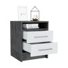 JUJABU Elegant Nightstand with Two Drawers, Concealed Shelf - 4 of 4