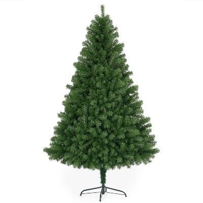 Joyfy Green Artificial Pencil Christmas, 6ft Premium Hinged Pine Tree with Metal Legs, Dense Branches,Holiday Decoration