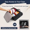20-24 Capacity Hat Organizer Bag – Hard Shell Baseball/Snapback Cap Carrier, Suitable for Travel & Moving Storage - 3 of 4