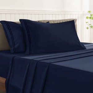 SUBRTEX 4-Piece Silky Soft Tencel Bed Sheet Set – Cooling Sheets with Deep Pockets, Flat Sheet, and Pillowcases - 1 of 1