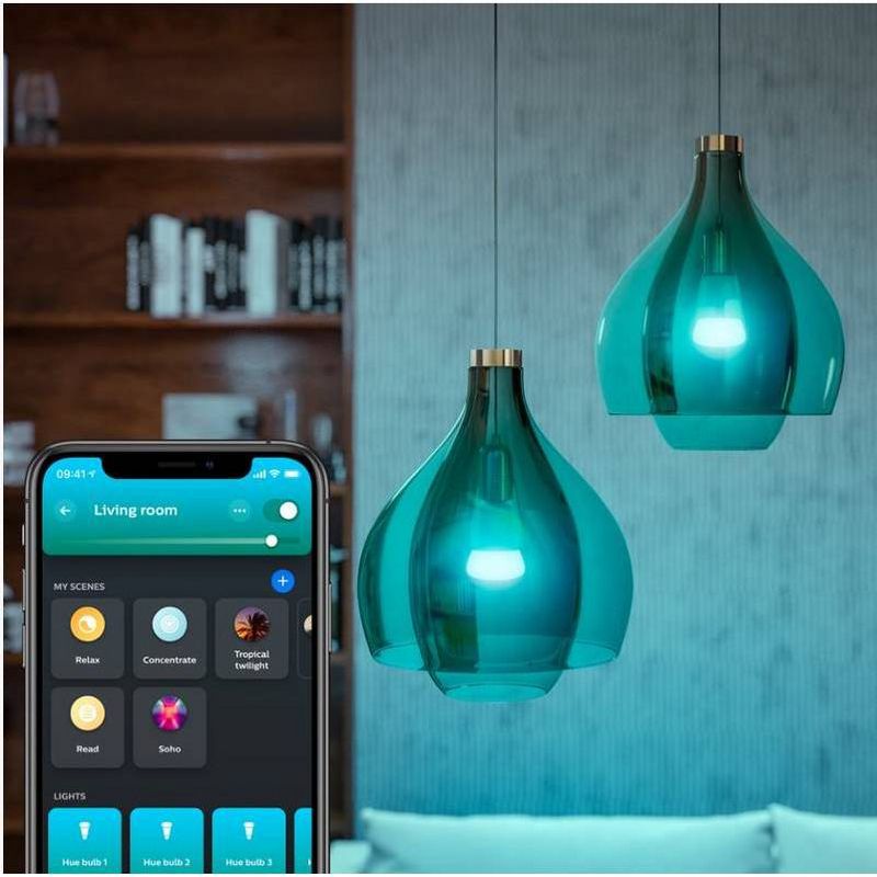Philips Hue 2pk A19 LED Starter Kit with Bridge Color, 4 of 9