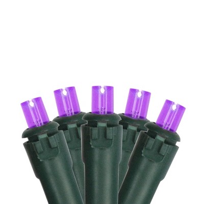 Northlight LED Wide Angle Christmas Lights - Purple - 16.25' Green Wire - 50ct