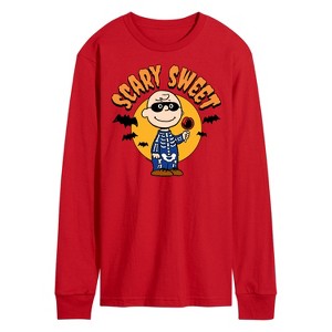 Men's - Peanuts - Scary Sweet Long Sleeve Graphic T-Shirt - 1 of 4