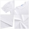Girls Puff Sleeve Blouse Round Neck Ruffle Sleeve Shirts Girls Shirts - 4 of 4