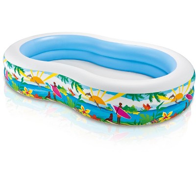 Intex 8.6ft x 5.25ft x 18in Swim Center Inflatable Ocean Side Swimming Pool