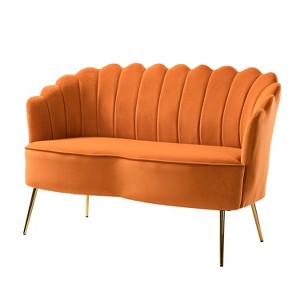 Savier 50.2" Contemporary Velvet Living Room and Bedroom Tufted Loveseat | KARAT HOME - 1 of 4