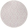 Pink And Ivory Geometric Washable Indoor Outdoor Area Rug - 4 of 4