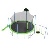 JOYRACER 12FT Trampoline with Slide, Swings, Basketball Hoop & Ladder, Outdoor Large Backyard Recreational Trampoline with Net for Kids & Adults,Green - 4 of 4