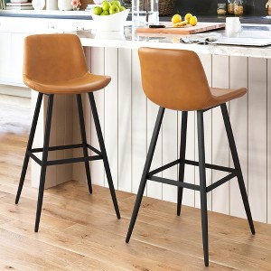 Arceso Counter Stool Set of 2, 30 inch Modern Bucket Barstool,  Bar Stools for Kitchen Island Restaurants - 1 of 4