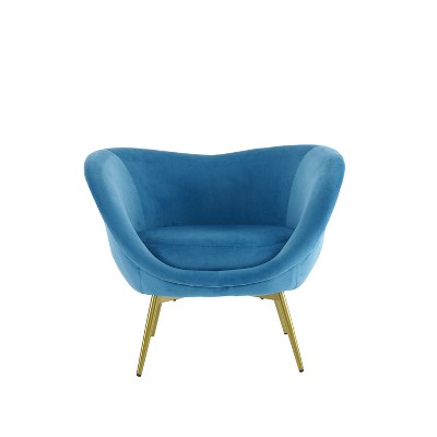 Christopher Knight Home Rowan Modern Velvet Upholstered and Metal Accent Chair