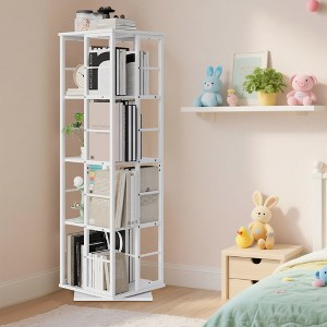 360° Rotating Bookshelf, 54 Inch Metal Bookshelf Tower, Freestanding Bookshelf Organizer for Living Room, Bedroom, Office, Study - 1 of 4