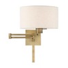 Livex Lighting 1 - Light Wall Light in  Antique Brass - 3 of 4