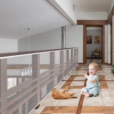 EMIRCEY Baby Gate for Stairs, Banister Guard for Kids