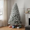 HomeRoots 6' White Full Flocked Fir Christmas Tree - 2 of 3