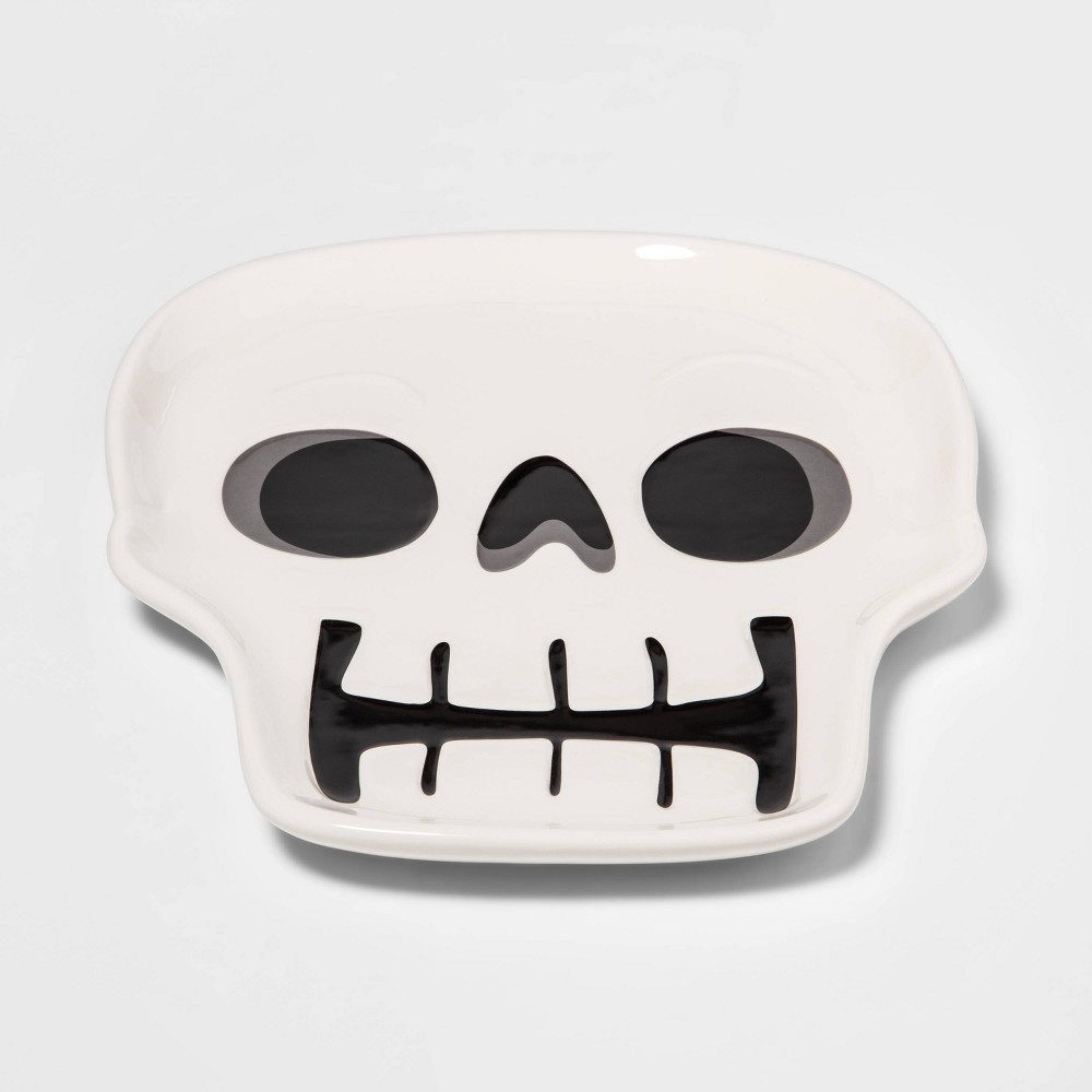 Halloween Ceramic Skull Halloween Serving Platter - Hyde & EEK! Boutique