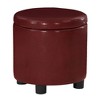 Designs4Comfort Round Accent Storage Ottoman - Breighton Home - 2 of 4