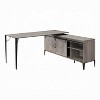 Sapphtopaz L-Shape Rustic Computer Desk with Sliding Barn Doors & 6 Storage Cabinet Office Desk with Metal Legs Writing Desk for Home Office - 2 of 4