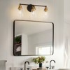 VYNXARIA Black and Bronze Wall Lights, 25.6" Modern 3-Light Vanity Fixture with Clear Glass Shades - 4 of 4