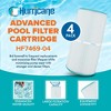 Hurricane 4 Pack HF7469-04 Advanced Pool Filter Cartridge for PCC60, Unicel C-7469, Filbur FC-1975, Pentair Clean & Clear 240, SwimClear C2025 - 2 of 4