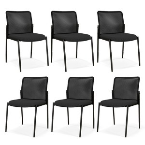 Tangkula Office Guest Chair Set of 2/4/6/8/10/12 with Breathable Mesh Back Padded Seat for Waiting Room - 1 of 4
