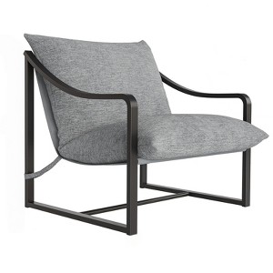 Modern Sling Accent Chair, Multi-Use Seating, Cozy Lounge Chair,Compact Durable Lazy Chair,  for Living Room, Study Room , and ,Relaxation - 1 of 4