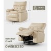 Recliner Chair, Electric Rocker Swivel USB Charger for Adults, with Vibrating Massage and Heating, for Living Room, Bedroom - 2 of 4