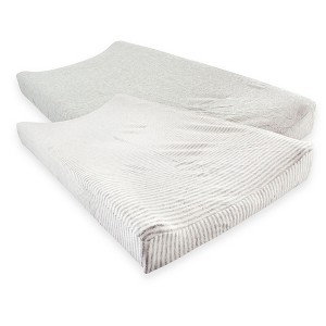 Touched by Nature Baby Organic Cotton Changing Pad Cover, Heather Gray, One Size - 1 of 1