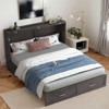 Murphy Bed Cabinet with Foldable Mattress, Queen Murphy Bed with Charging Station, Drawers - 2 of 4