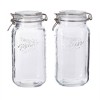 Mason Craft and More 2.2 Liter Glass Tilted Canister Set, Set of 2