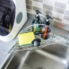Triangle Roll-Up Dish Drying Rack for Sink Corner Small Foldable Stainless Steel Over The Sink Multipurpose Kitchen Drainer Caddy - 2 of 4