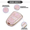 Unique Bargains Compatible 5 Button Car Key Fob Cover for Cadillac Escalade ATS CTS - 3 of 4