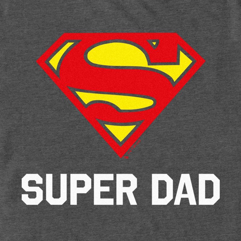 Men's Superman Super Dad Shield Logo T-Shirt, 2 of 6