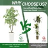 Tall UV Resistant Ficus Tree Artificial, 5ft Realistic Texture Potted Faux Ficus Tree, Fake Trees Indoor Outdoor for Home Office Foyer Porch Decor - 4 of 4