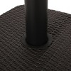 GDFStudio Littleton Outdoor 66lbs Plastic and Concrete Square Wicker Umbrella Base, Brown - 4 of 4