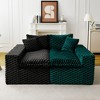 VASIP Luxury Color-Block Turtle Velvet Modular Sofa, Flexible Arrangeable Design for Single Row, Side-by-Side or Facing Layout ,for Living Room - 3 of 4